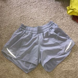 Lululemon size 4 tall hotty hot shorts in light blue